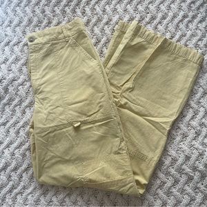 YELLOW ZARA CARGO PANTS